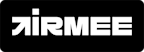 Airmee logotype (svart bakgrund med rundade hörn och namnet i vit text) 
